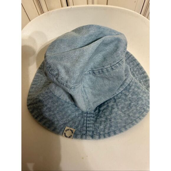 Zara Women's Stay Great Denim Bucket Hat Light Washed Blue OS - Picture 3 of 9